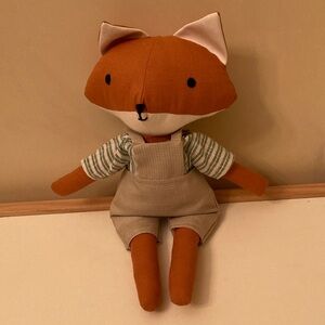 Handmade Linen Fox Doll
